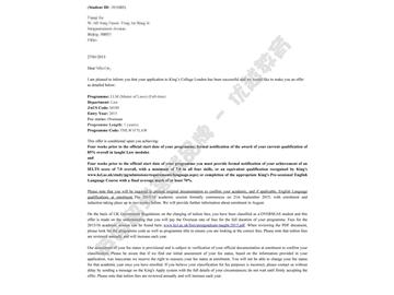 恭喜孫同學獲得諾丁漢大學法律碩士通知書