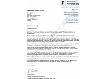 恭喜高同學獲得利茲大學人力資源管理碩士通知書MA Human Resource Management