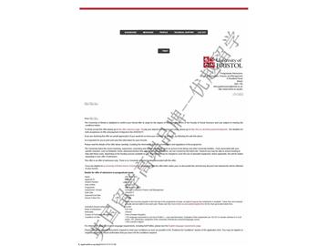 恭喜丁同學獲得布里斯托大學管理學專業碩士通知書