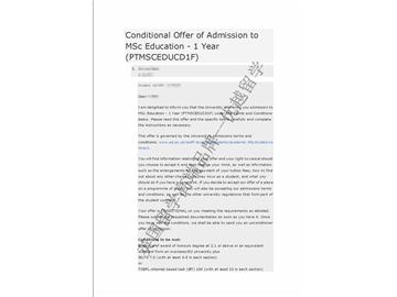 恭喜李同學獲得愛丁堡大學教育學專業碩士通知書