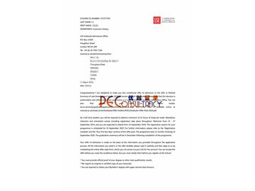 2019offer：恭喜李同學(xué)獲得倫敦大學(xué)學(xué)院（世界排名：10）高級材料科學(xué)專業(yè)碩士通知書