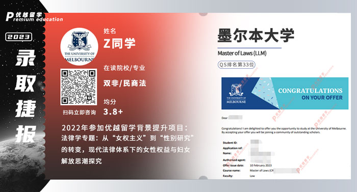 2023offer（澳洲碩士）: 【墨爾本大學】法學專業(yè)